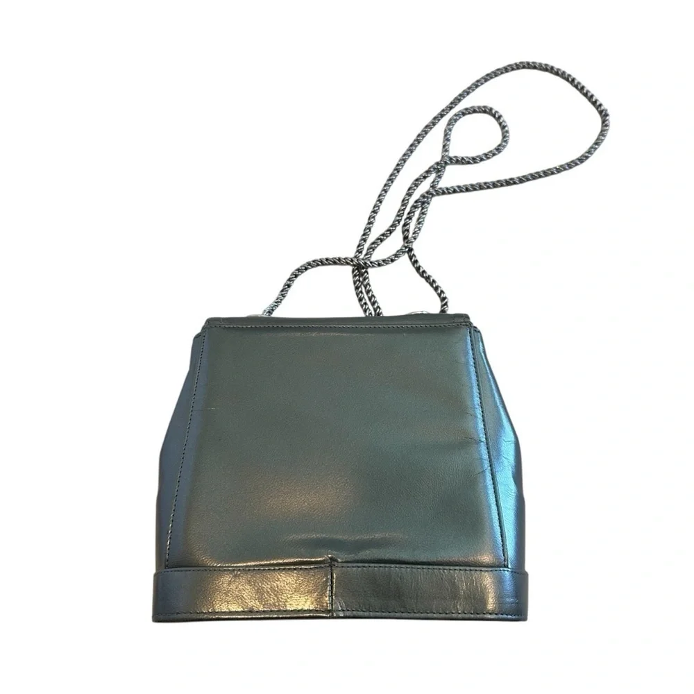 Elegant pewter metallic Leather Frenchy of California made in USA Women's Bag